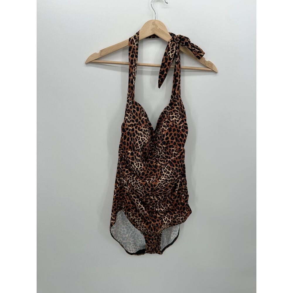 Ruby Ribbon Womens Animal Print Riviera One Piece Swimsuit Size 18 Beach Vaca - Picture 2 of 11